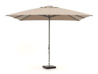 Parasol 3x4 meter cappucino bruin taupe + voet